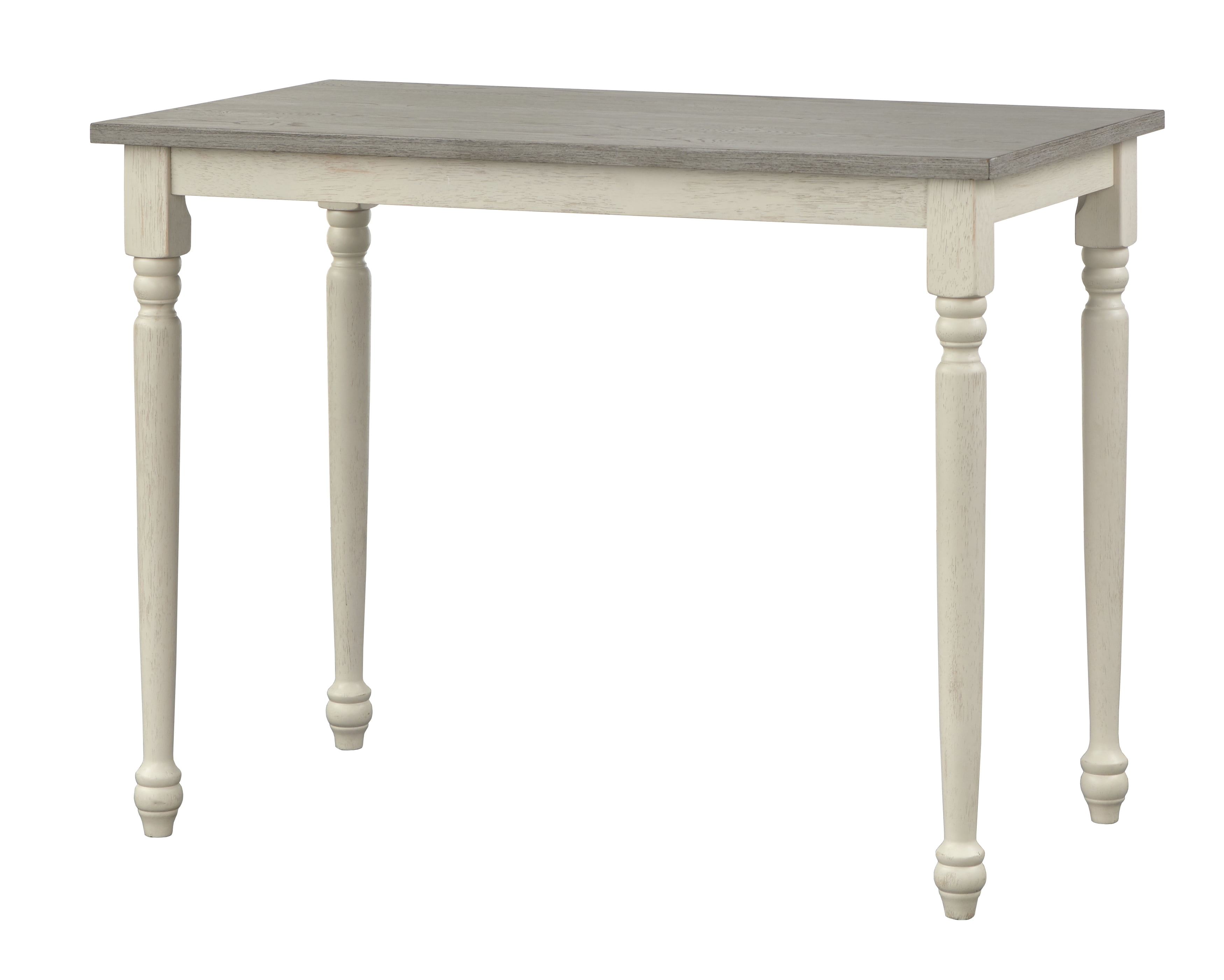 TMS Montreal 48" Indoor Counter Height Dining Table, White/Distressed Gray
