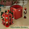 thumbnail image 4 of Christmas Nutcracker and Figurine Storage Box, Holds 9-16" Tall Nutcracker Ornaments, Foldable Holiday Decoration Organizer with Removable Dividers & View Window, 4 of 8