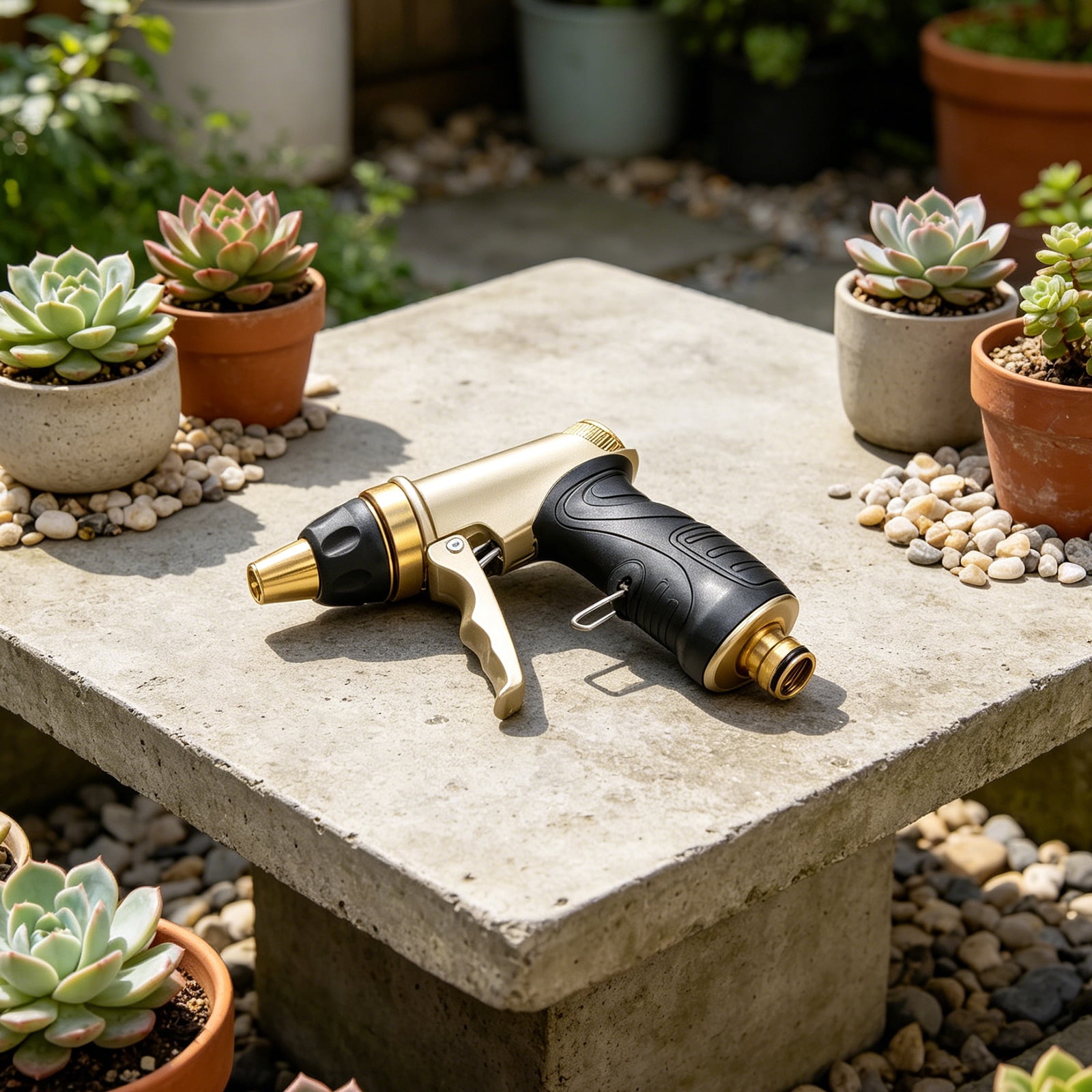 High Pressure Garden Hose Nozzle Power Washer Attachment Adjustable Spray Head for Car Cleaning Driveway Washing Yard Watering Outdoor Use