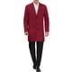 thumbnail image 2 of Abrigos de hombre INSPIRE CHIC de color sólido con cuello de muesca, de un solo botón, abrigo largo de invierno XL burdeos, 2 of 7