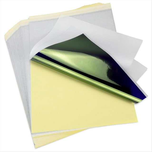 Papel de Plantilla para Tatuajes, 40 Hojas, Papel de Transferencia, Papel de Plantilla Térmica, Papel de Plantilla de Tamaño A4 para Impresora de Tatuajes