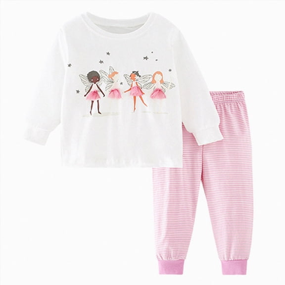 TOWED22 Toddler Girl Clothes kids Bell Bottom Outfits Long Sleeve Ribbed Sweatshirt & Flare Pants Winter Clothing,Pink,5 Y