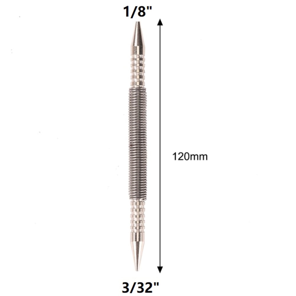 Goodhd Spring Tool Hammerless Nail Set Center Holes Punch Spring Loaded