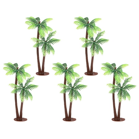 

FRCOLOR 5Pcs Plastic Coconut Palm Tree Miniature Plant Pots Bonsai Craft Micro Landscape DIY Decor