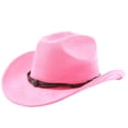 thumbnail image 3 of LILIYA Mens Classic Western Cowboy Hat Wide Brim UV Sun Protection Suede Headwear Lightweight Comfortable Hat for Outdoor Riding Camping and Daily Casual Wear, 3 of 4