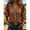 3, variant on Women's Bohemian Print Blouse, V-Neck Button Down Shirt with Ruffle Puff Short Sleeves, Casual Western Summer Top for Daily Wear