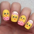 Nails Cute Easter Egg Chicken Pattern Egg Yellow Worn Nails Cute Chick