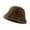 Coffee #7, variant on Women's Plush Fluffy Bucket Hat – Warm Winter Faux Fur Wide Brim Cap,Coffee