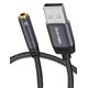 thumbnail image 1 of Adaptador de audio USB DUKABEL USB a conector de audio de 3,5 mm gris, 1 of 7