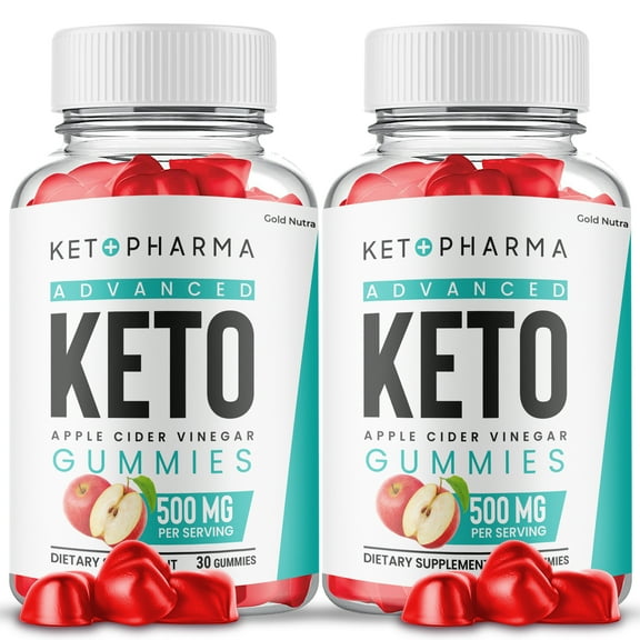 (2 Pack) KetoPharma Keto ACV Gummies, Apple Cider Vinegar, Max Strength, 2 Month Supply Dietary Supplement, Made in USA