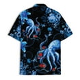 thumbnail image 7 of Funny Octopus Hawaiian Shirts for Men, Hawaiian Summer Short-Sleeve Casual Relaxed-Fit Button-Down, 7 of 7