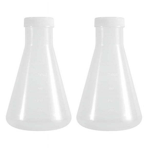 Laboratory Graduated Plastic Conical Flask, Measurable, Smooth Thick Wall, Two Bot G21461