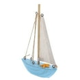 thumbnail image 5 of HONMEET Wooden Sailboat Decor Sailboat Model Blue for Friends Nautical 1Pcs Decoration, 5 of 7
