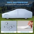 thumbnail image 4 of Car Cover 100% Waterproof All Weather, 10 Layers Outdoor Car Covers for Sports -Custom Fit Chevrolet Corvette, Porsche 911, Toyota Supra, BMW i8, etc. Sun & Rain Protector. C3 (See Size Chart), 4 of 11