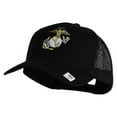 thumbnail image 2 of US Marine Corps Emblem Embroidered Solid Cotton Twill Mesh Prostyle Cap - Black OSFM, 2 of 5
