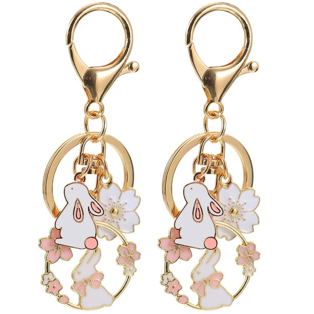 2 piezas de llavero de llavero de llavero japonés cherry blossom