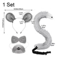 thumbnail image 4 of Hsqqdc Plush Brown Mouse Ears Shape Headband Bow Tie and Tail Animal Theme Set, 4 Pieces, 4 of 7
