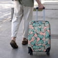 thumbnail image 3 of Blue Butterfly Pink Background Pattern Luggage Cover Fashion Suitcase Cover Baggage Covers Fit 25-28 Inch Luggage (Go Travel), 3 of 5