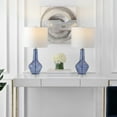 thumbnail image 2 of SAFAVIEH Velor 24 in. H Modern Glass Table Lamp, Blue, 2 of 10