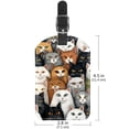 thumbnail image 6 of Square 2Pack PU Leather Cartoon Cat Cruise Luggage Tag with Privacy Cover and Name ID Tag for Travel Handbags Backpacks Luggage Tags, 6 of 6