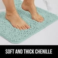 thumbnail image 3 of Bath Rug 30x20, Thick Soft Absorbent Chenille, Rubber Backing Quick Dry Microfiber Mats, Machine Washable Rugs for Shower Floor, Bathroom Runner Bathmat Accessories Décor, Seablue, 3 of 6