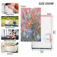 thumbnail image 6 of Yayeee 100% Cotton Hand Towels for Bathroom 16" x 28" Soft Absorbent Kitchen Towel, Orange Vibrant Flowers, 6 of 7