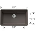 thumbnail image 3 of BLANCO PRECIS 30" Single Undermount - Anthracite, 3 of 7