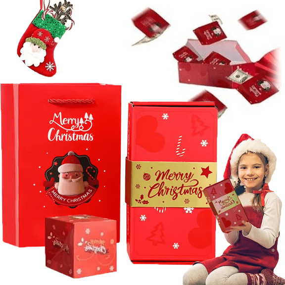 Surprise Gift Box Explosion For Money, Jumping Cubes Gift Box, Foldable Pop‑up Surprise Party Gift Container
