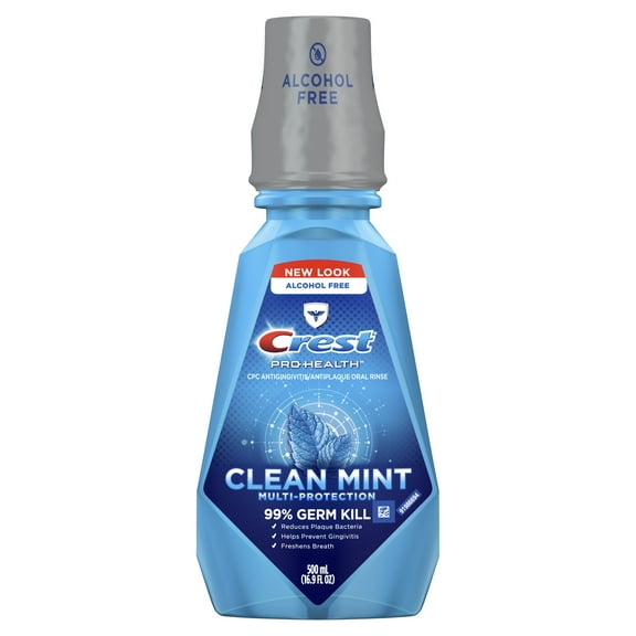 Crest Pro-Health Multi-Protection Mouthwash, Refreshing Clean Mint 16.90 oz (Pack of 2)