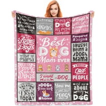 Dog Mom Gifts for Women Blanket, Dog Mom Gifts, Gift for Dog Lovers Women, Dogs Owner Gift for Woman, Best Dogs Mom Present, Soft Throw Blanket for Christmas, Mothers Day