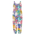 thumbnail image 3 of PMVFHDE Robe de Fête pour Filles Ensemble de Pyjamas de Pâques pour Enfants Pantalon à Bretelles Style Lièvre Robes de Pâques pour Filles, Bleu Foncé, 3-4 Ans, 3 of 3