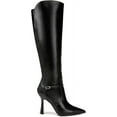 thumbnail image 2 of Sam Edelman Women's Elia Pointed Toe Knee High Boot Black Leather 8M, 2 of 5