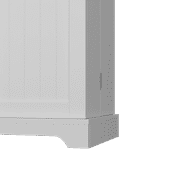 HOMEFORT Tall Kitchen Pantry Storage Cabinet with Doors and Shelves, Wooden Food Pantry Farmhouse Cupboard Freestanding Buffet for Kitchen Dining Living Room, White
