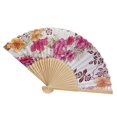 thumbnail image 1 of 2 uds verano Vintage bambú seda plegable mano flor abanico baile chino fiesta bolsillo regalos boda colorido, 1 of 5