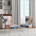 thumbnail image 2 of Designart "Abstract Collage IV" Teal Patch Upholstered Accent Chair - Modern Arm Chair For Living Room, 2 of 7