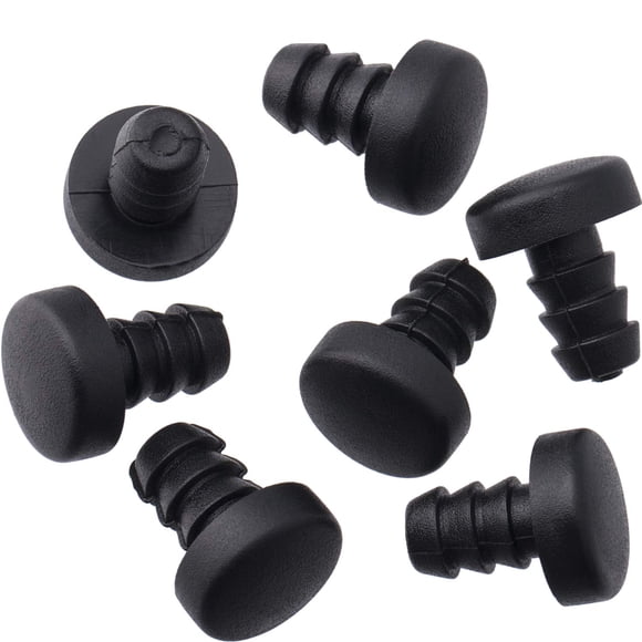 Topes para mesa ANCIRS, 30 piezas, negros de goma, orificio de 3/16"