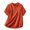 Orange, variant on gakvbuo Summer Linen Shirts for Women Women'S Linen Lapel Summer Top Short Sleeve Lapel Shirt