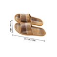 thumbnail image 2 of ADDHAT 1Par Zapatillas De Rattan Tejidas Para Interior Pantuflas Veraniegas Multicolor, 2 of 8