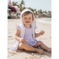 thumbnail image 4 of BemeyourBBs Toddler Baby Girl 3 Piece Swimsuit with Cover up Set Infant Bathing Suit Sleeveless Stripe Halter Top Bikini Bottom Coverups Set Summer Pool Beachwear, 4 of 9