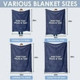 thumbnail image 5 of Custom Blanket with Picture Text Personalized Blankets Customized Throw Blanket for Adult Customize Blanket Photo Blankets Memorial Gifts for Friends Mom Dad Couple GF BF Wife Husband, 5 of 5