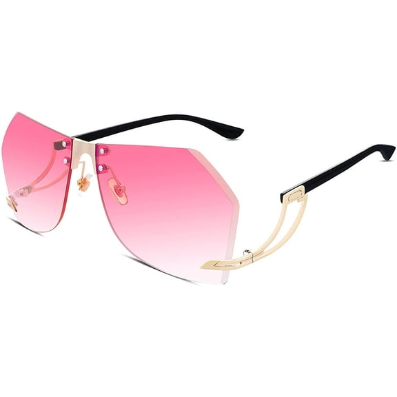 FEISEDY Women Square Oversized Sunglasses One Piece Fashion Female Big Large Frame UV400 B2251