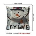 thumbnail image 4 of nygtbtfer  Grey Christmas Pillow Throw Set of 2, Snowman Pillow Case Snowflake Let It Snow Merry Christmas Hello Winter Cushion Cover Case for Home Farmhouse Couch Sofa Car White, 4 of 7