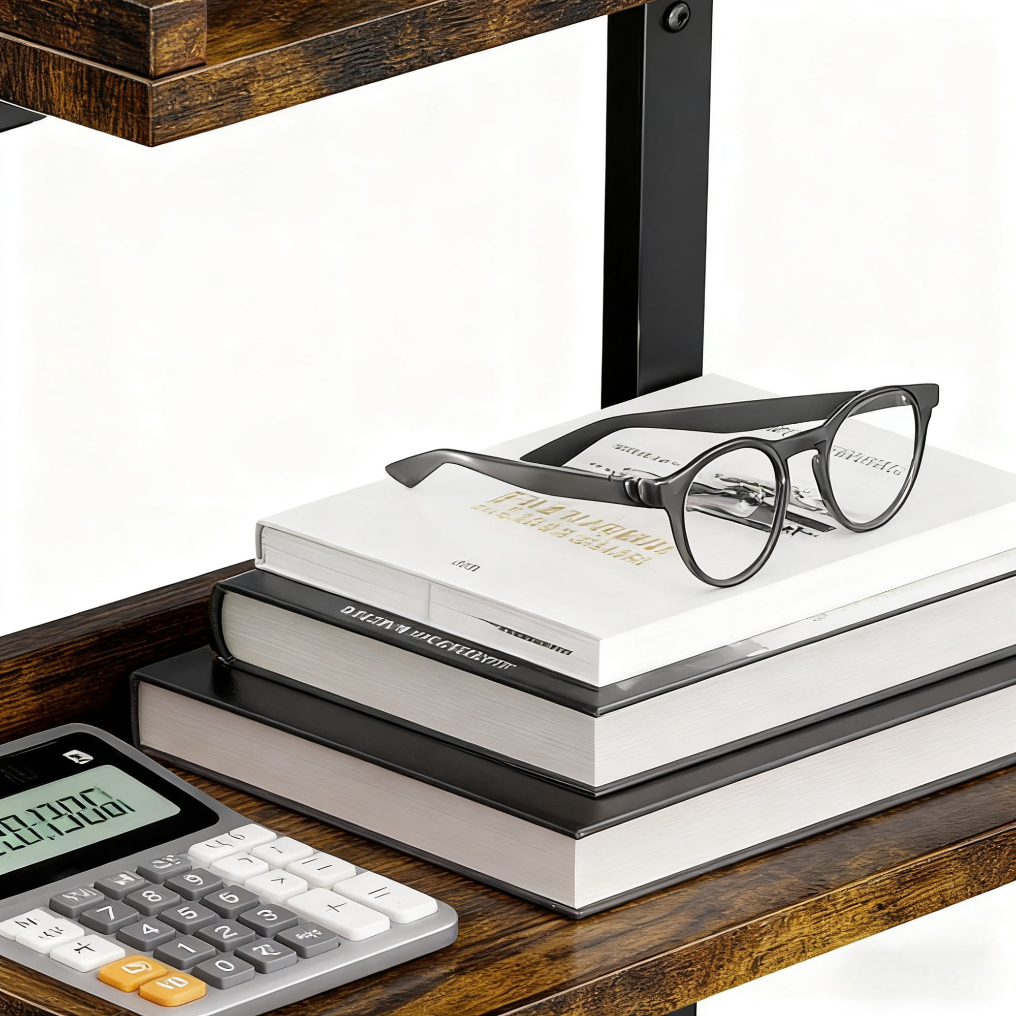 New Vintage Desktop Organizer Shelf, Easy Assembly Multi-Purpose Desk Storage Display Rack for Office, Kitchen, Countertop, Space Saving