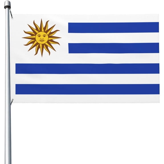 Uruguay Flag 3x5 Outdoor Double Sided Flag Banner For Outside With 2 Brass Grommets Patio Lawn Decor Flags