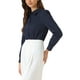 thumbnail image 4 of Camiseta Leotardo INSPIRE CHIC para Mujer, con cuello, casual de negocios, con botones, de manga larga, body top XL azul marino, 4 of 6