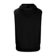thumbnail image 5 of QATAINLAV Sleeveless Hoodies for Men Workout Hooded Tank Tops Solid Color Muscle Cut Off T-Shirts with Pocket, Black, XL, 5 of 6