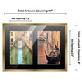 thumbnail image 3 of Metallic Gold Bronze Finish Collage Frame - Black Mat, Holds Two 4x6 Photos , UV Resistant Acrylic,, 3 of 8