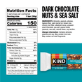 thumbnail image 2 of KIND ZERO Added Sugar Bars, Keto Friendly Snacks, Dark Chocolate Nuts and Sea Salt, 6.2oz Box (5 Bars), 2 of 5