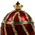 thumbnail image 6 of Jewelry Gift Box for Necklace Swarovski Crystals Winding Egg with Crown Red Imperial Egg Jewelry Box (Small) 1.57 x 2.9-inch Desk Trinkets Unique Boxes, 6 of 6
