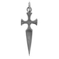 thumbnail image 2 of 925 Sterling Silver Dagger Sword Pendant, 2 of 3